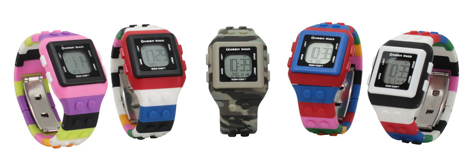Orologi a mattoncino colorato camouflage novità estate 2017